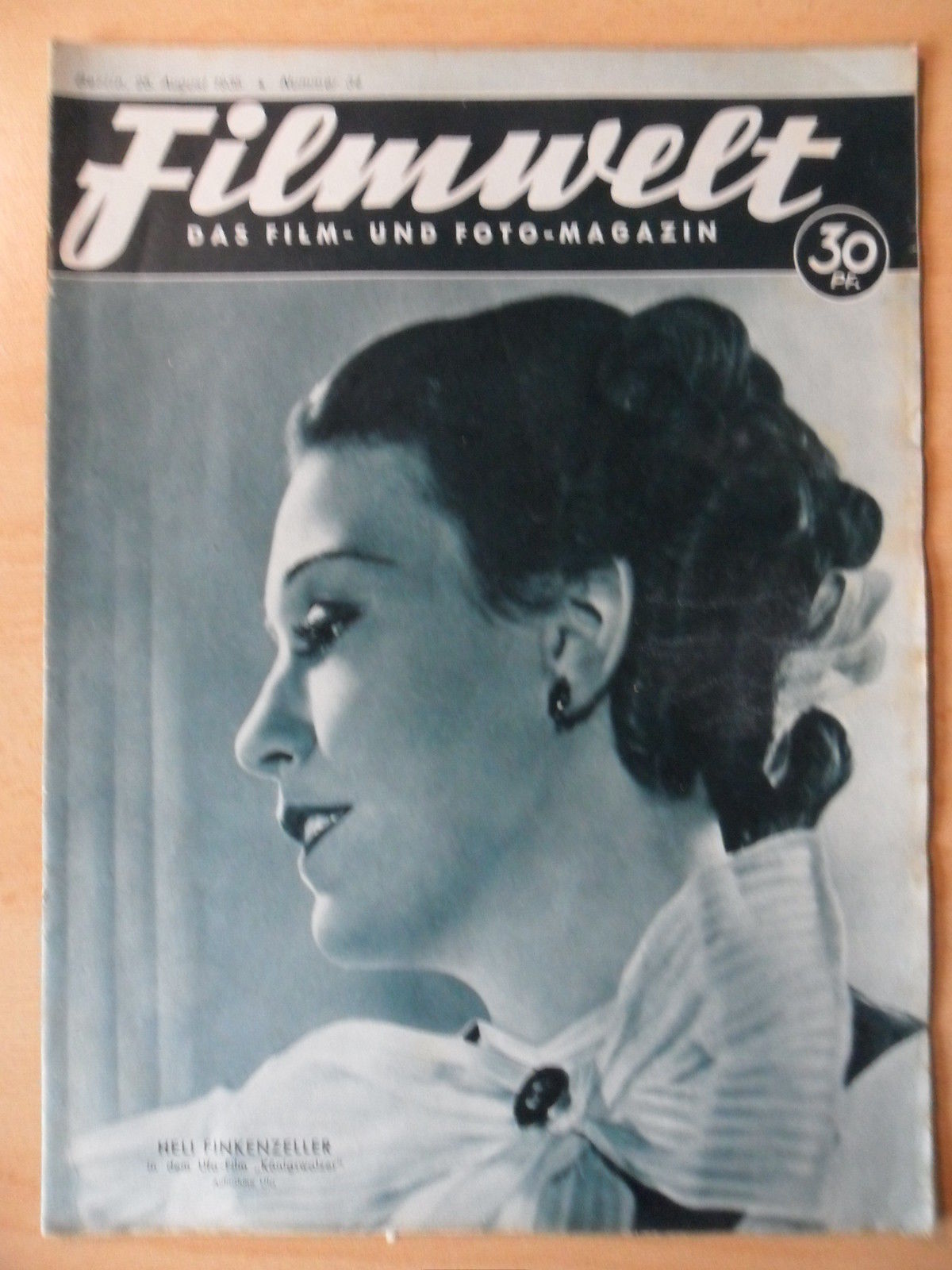 FILMWELT magazine side cover Issue 34 25 August 1935