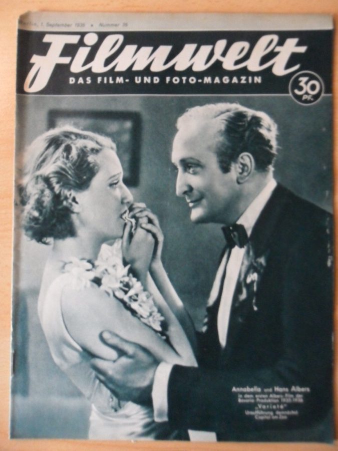 FILMWELT magazine side cover Issue 35 1 September 1935