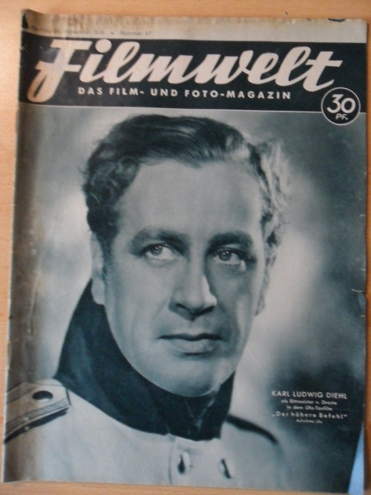 FILMWELT magazine side cover Issue 47 24 November 1935