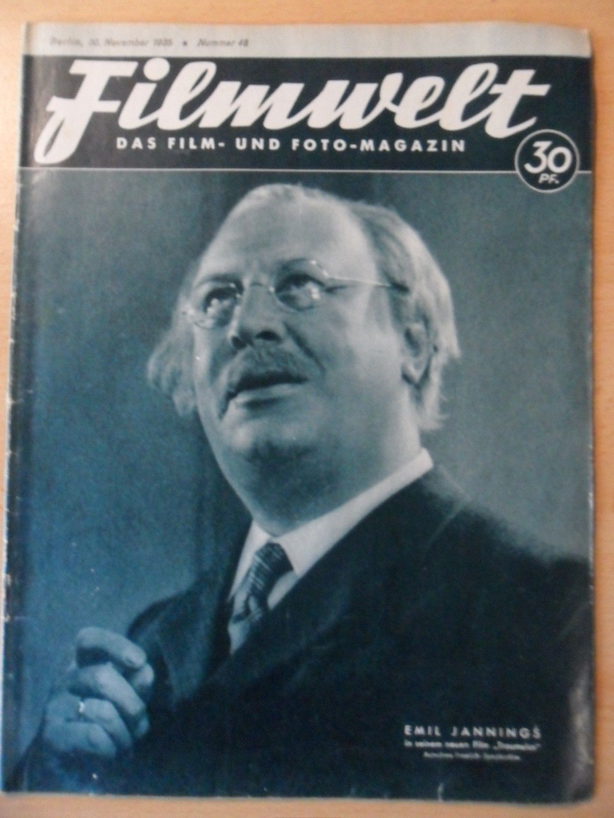 FILMWELT magazine side cover Issue 48 30 November 1935