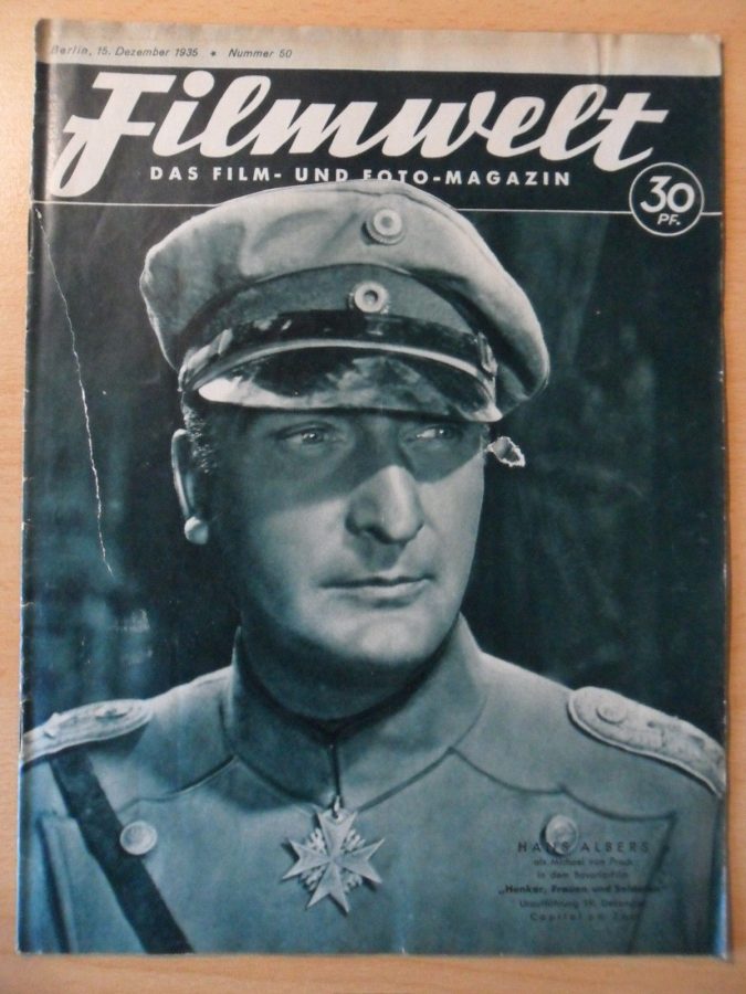 FILMWELT magazine side cover Issue 50 15 December 1935
