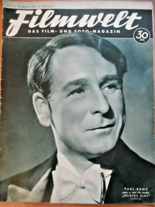 FILMWELT magazine side cover Issue 2 12 January 1936