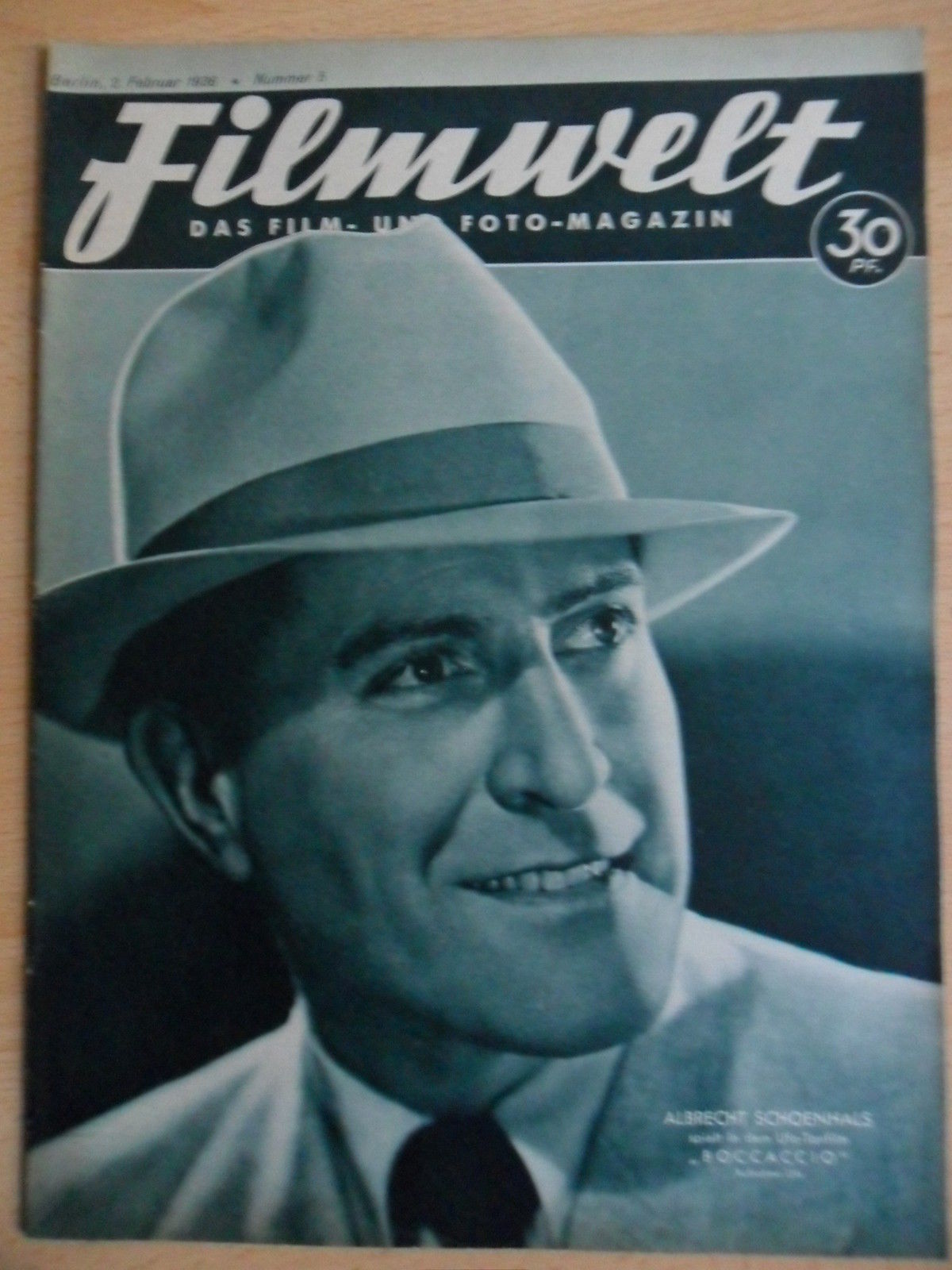 FILMWELT magazine side cover Issue 5 2 February 1936