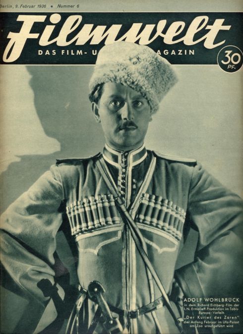 FILMWELT magazine side cover Issue 6 9 February 1936