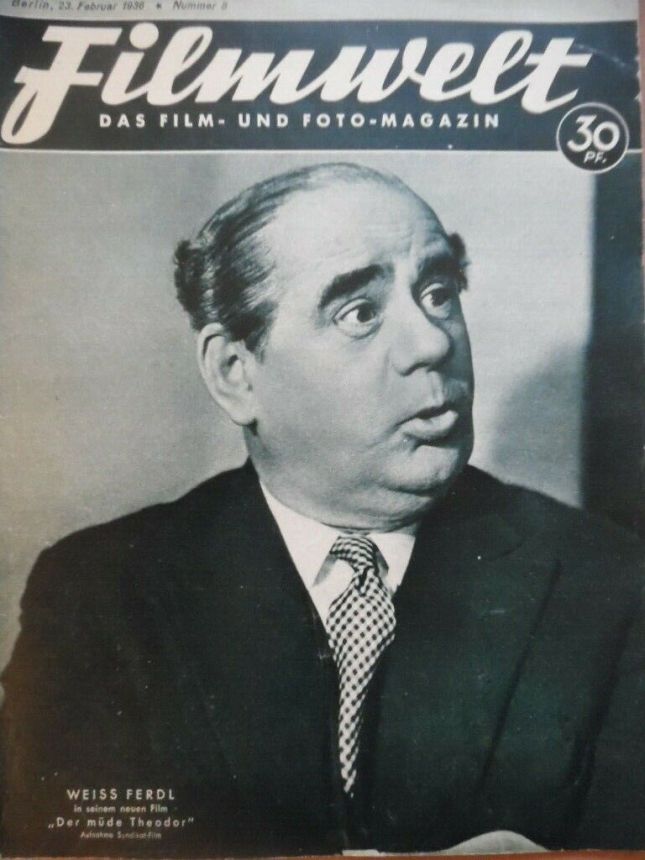 FILMWELT magazine side cover Issue 8 23 February 1936