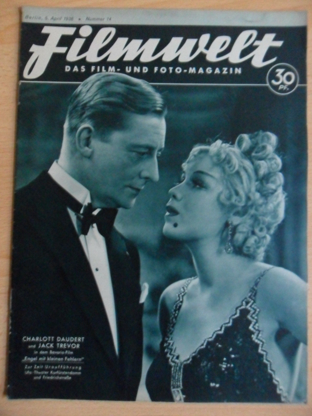 FILMWELT magazine side cover Issue 14 5 April 1936