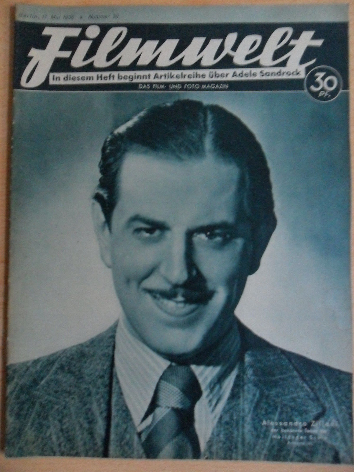FILMWELT magazine side cover Issue 20 17 May 1936
