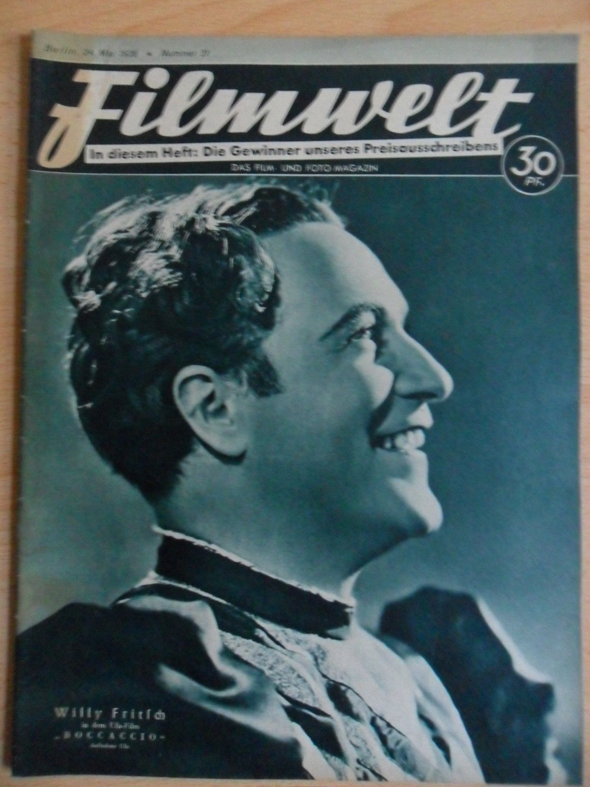 FILMWELT magazine side cover Issue 21 24 May 1936
