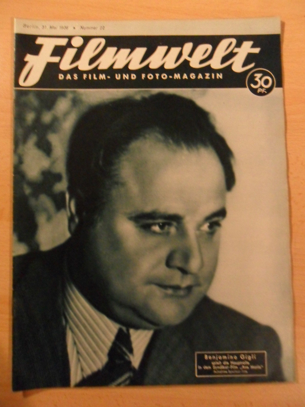 FILMWELT magazine side cover Issue 22 31 May 1936