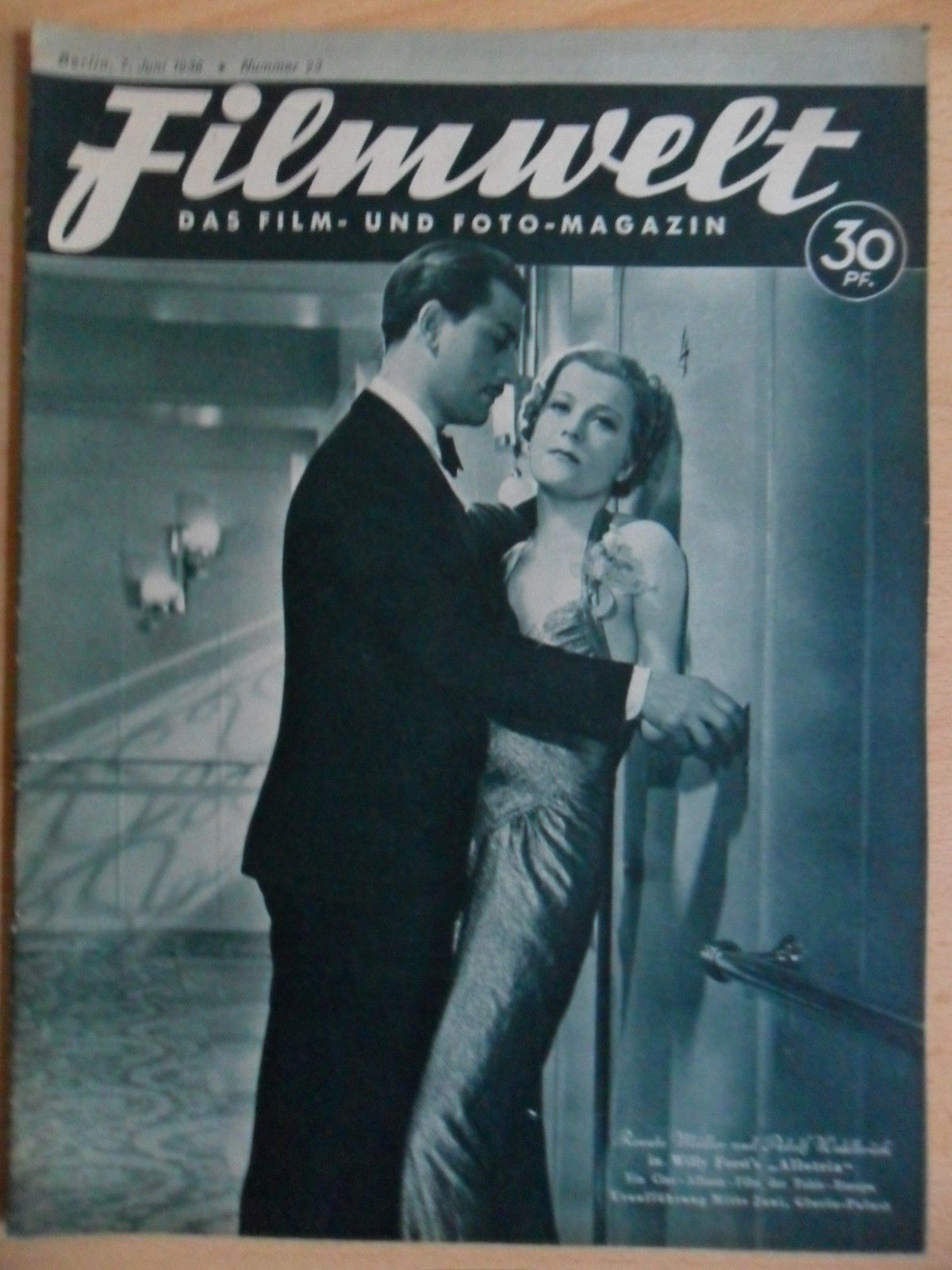 FILMWELT magazine side cover Issue 23 7 June 1936