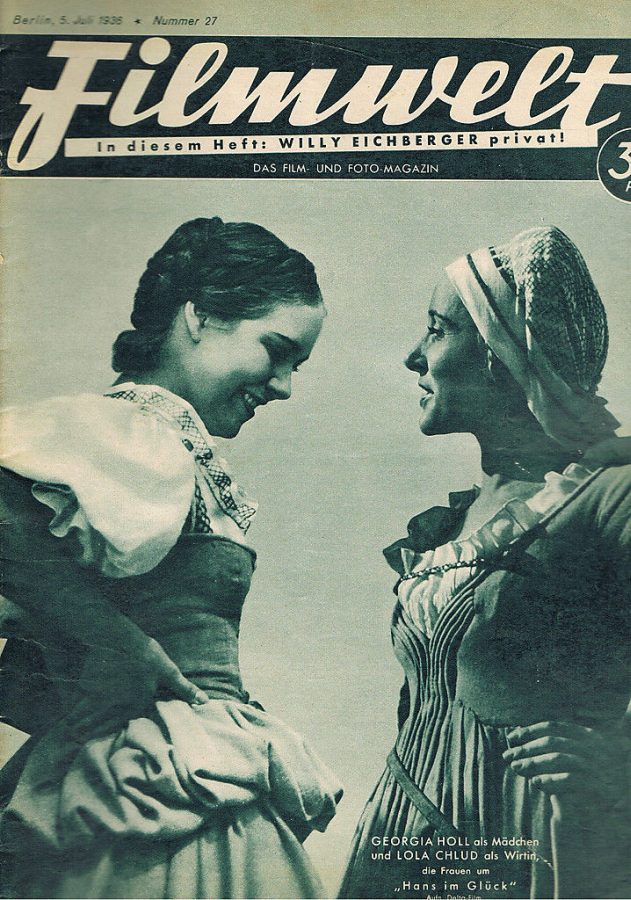 FILMWELT magazine side cover Issue 27 5 July 1936