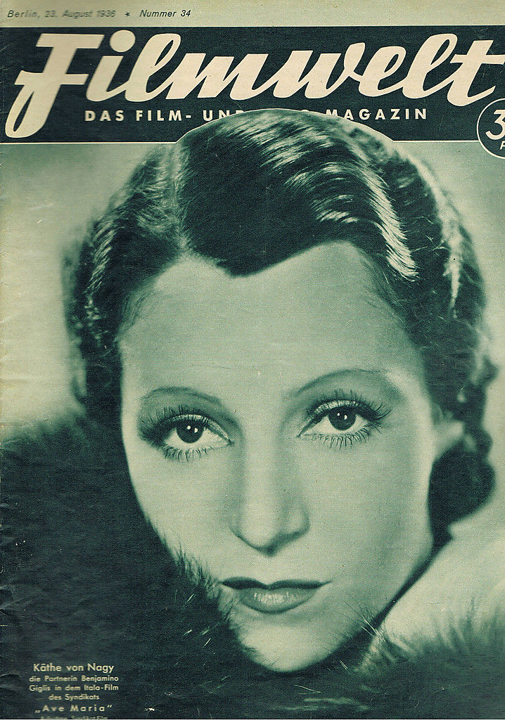 FILMWELT magazine side cover Issue 34 23 August 1936
