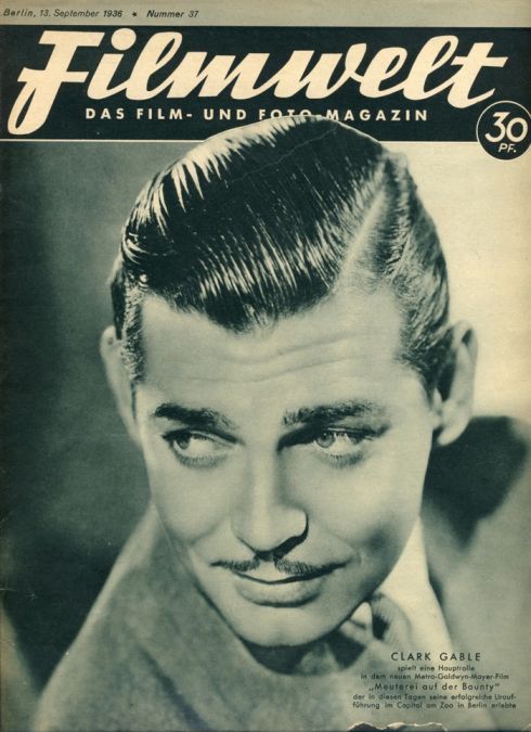 FILMWELT magazine side cover Issue 37 13 September 1936