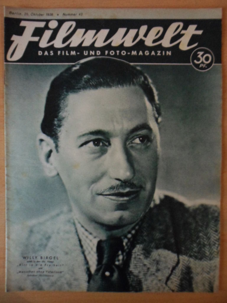 FILMWELT magazine side cover Issue 43 25 October 1936