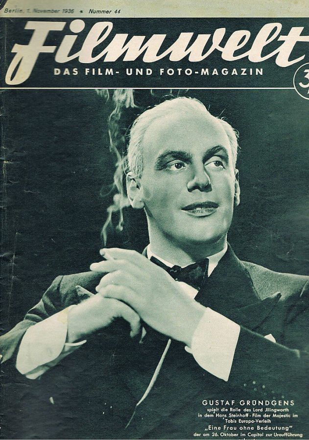 FILMWELT magazine side cover Issue 44 7 November 1936