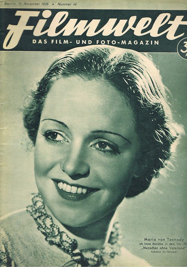 FILMWELT magazine side cover Issue 46 15 November 1936
