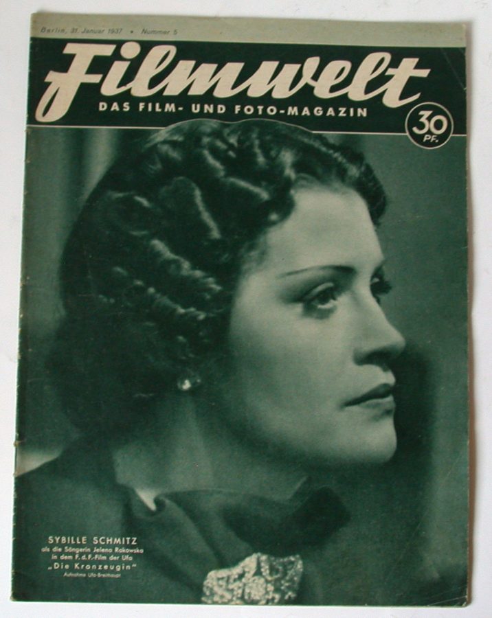 FILMWELT magazine side cover Issue 5 31 January 1937