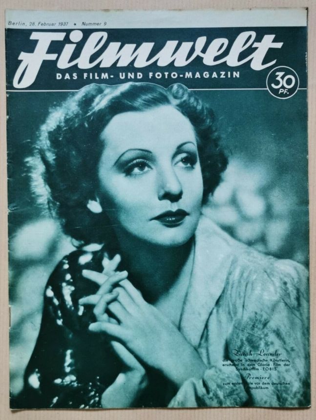 FILMWELT magazine side cover Issue 9 28 February 1937