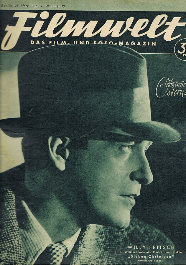 FILMWELT magazine side cover Issue 13 28 March 1937