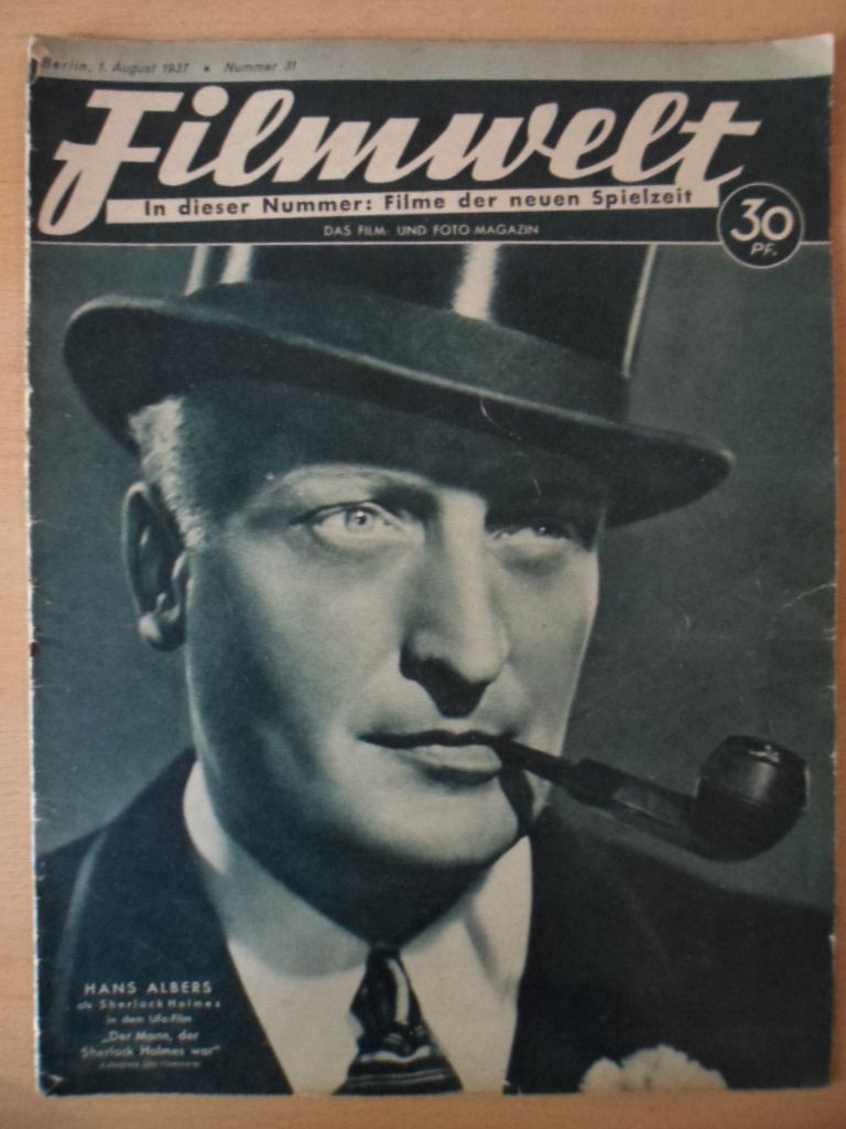 FILMWELT magazine side cover Issue 31 1 August 1937