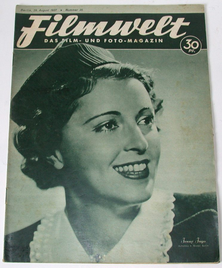 FILMWELT magazine side cover Issue 35 29 August 1937
