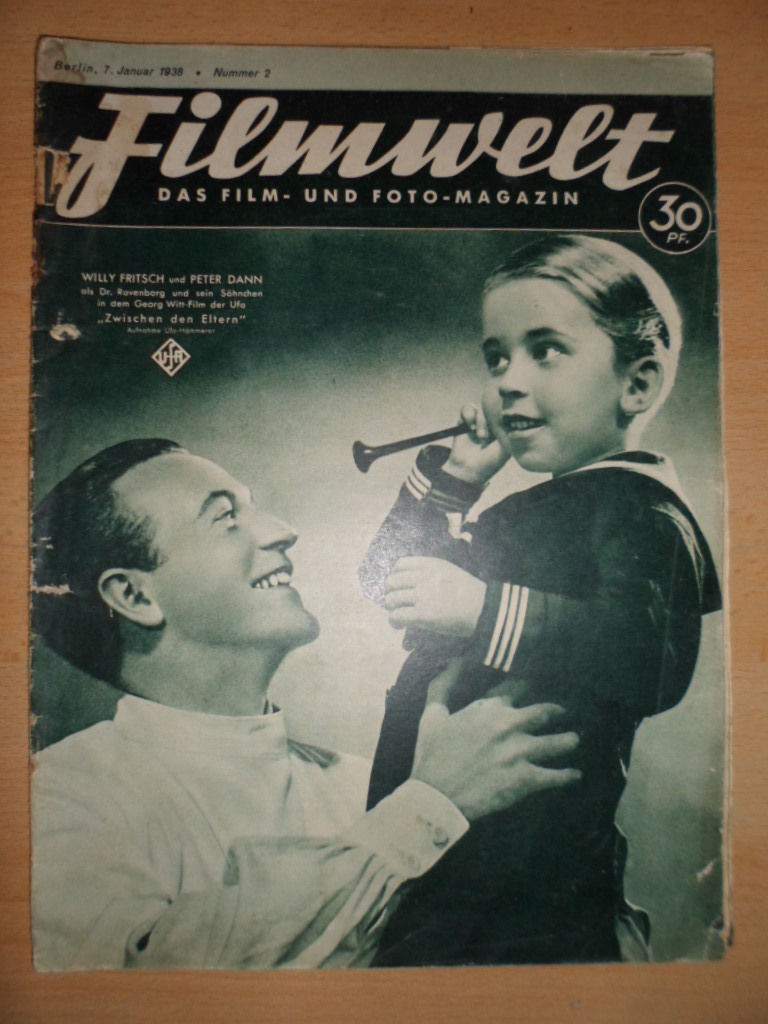 FILMWELT magazine side cover Issue 2 7 January 1938