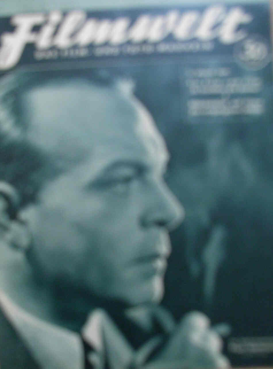 FILMWELT magazine side cover Issue 7 11 February 1938
