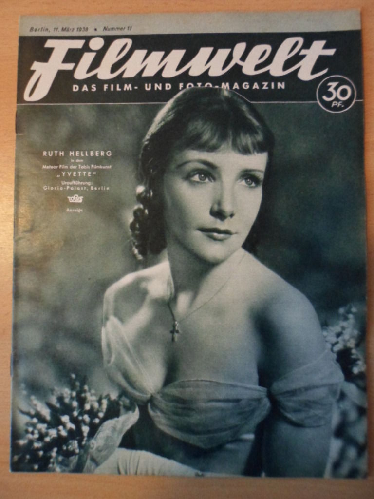 FILMWELT magazine side cover Issue 11 11 March 1938