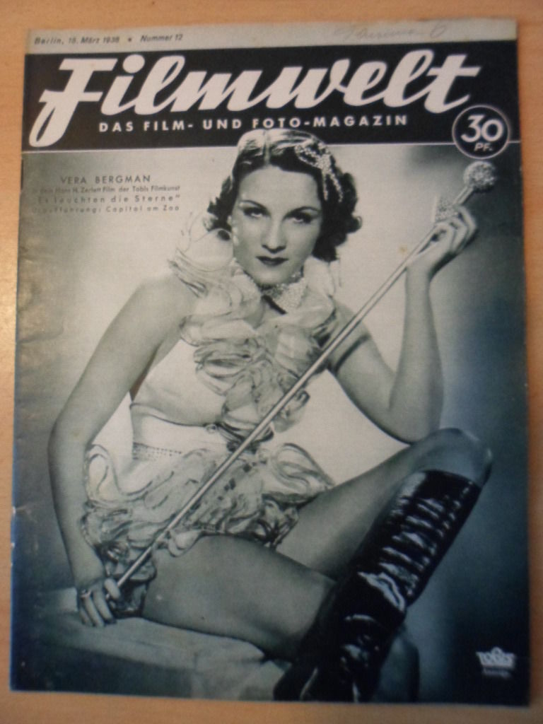 FILMWELT magazine side cover Issue 12 18 March 1938