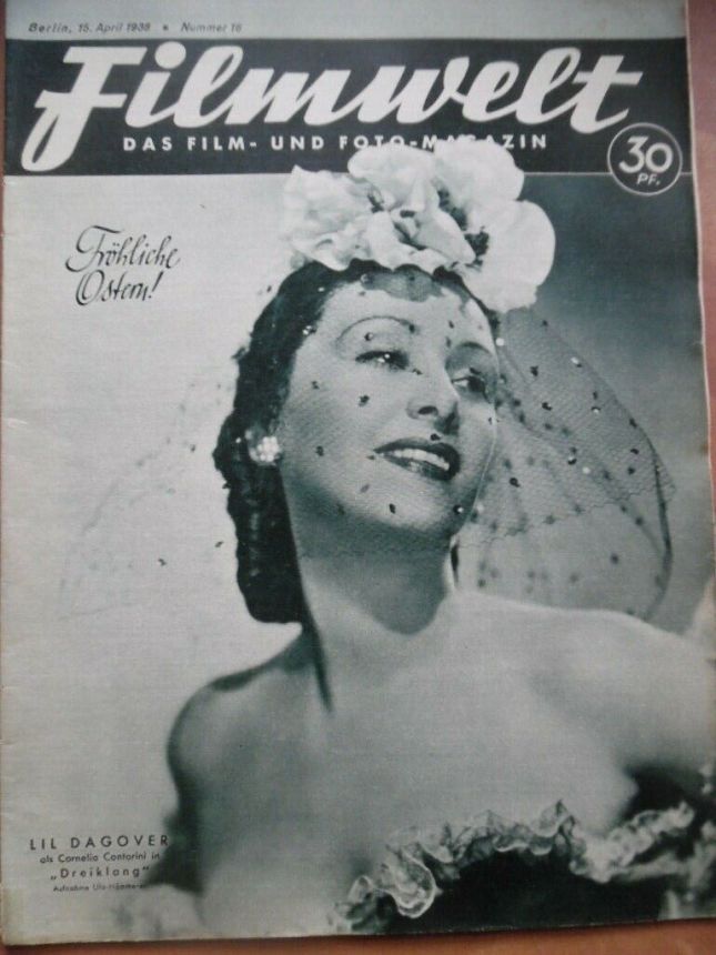 FILMWELT magazine side cover Issue 16 15 April 1938