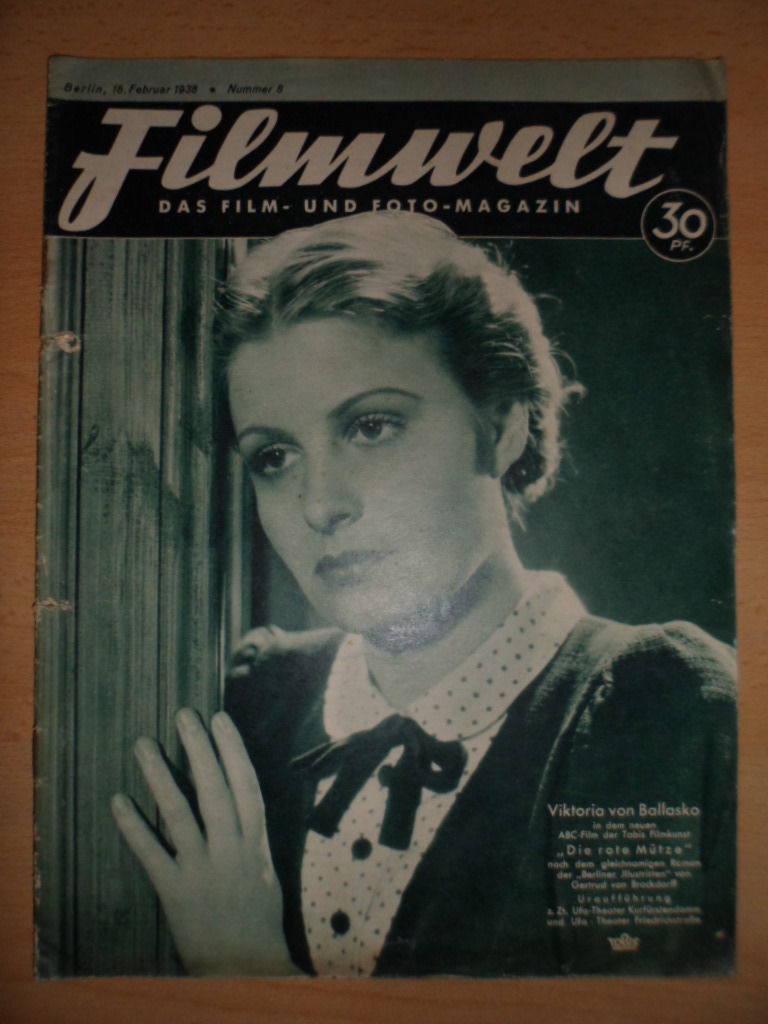 FILMWELT magazine side cover Issue 17 22 April 1938
