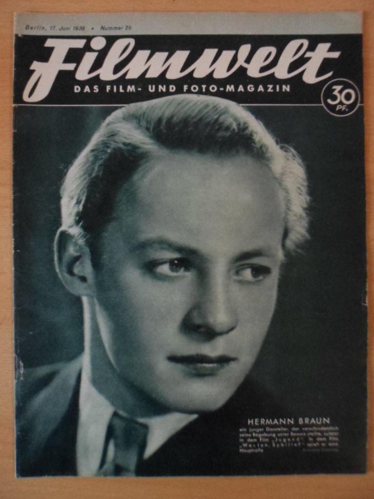 FILMWELT magazine side cover Issue 25 17 June 1938