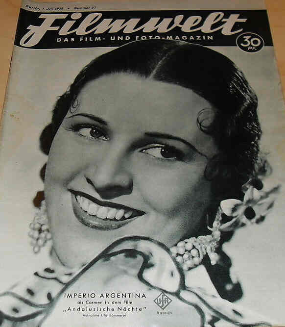 FILMWELT magazine side cover Issue 27 1 July 1938