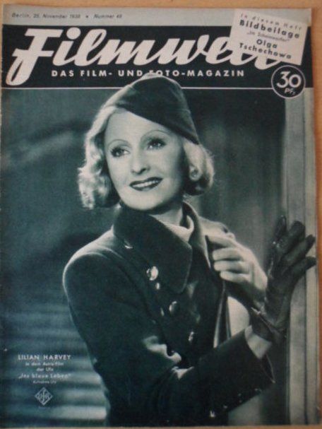 FILMWELT magazine side cover Issue 48 25 November 1938