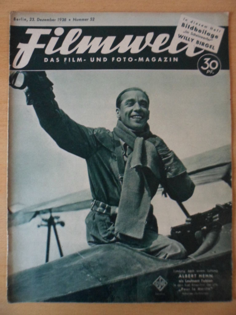 FILMWELT magazine side cover Issue 52 23 December 1938