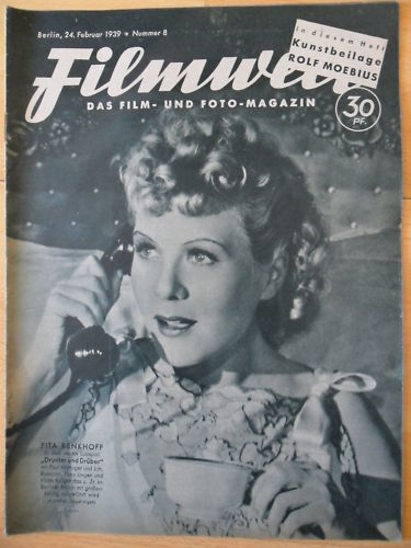 FILMWELT magazine side cover Issue 8 24 February 1939