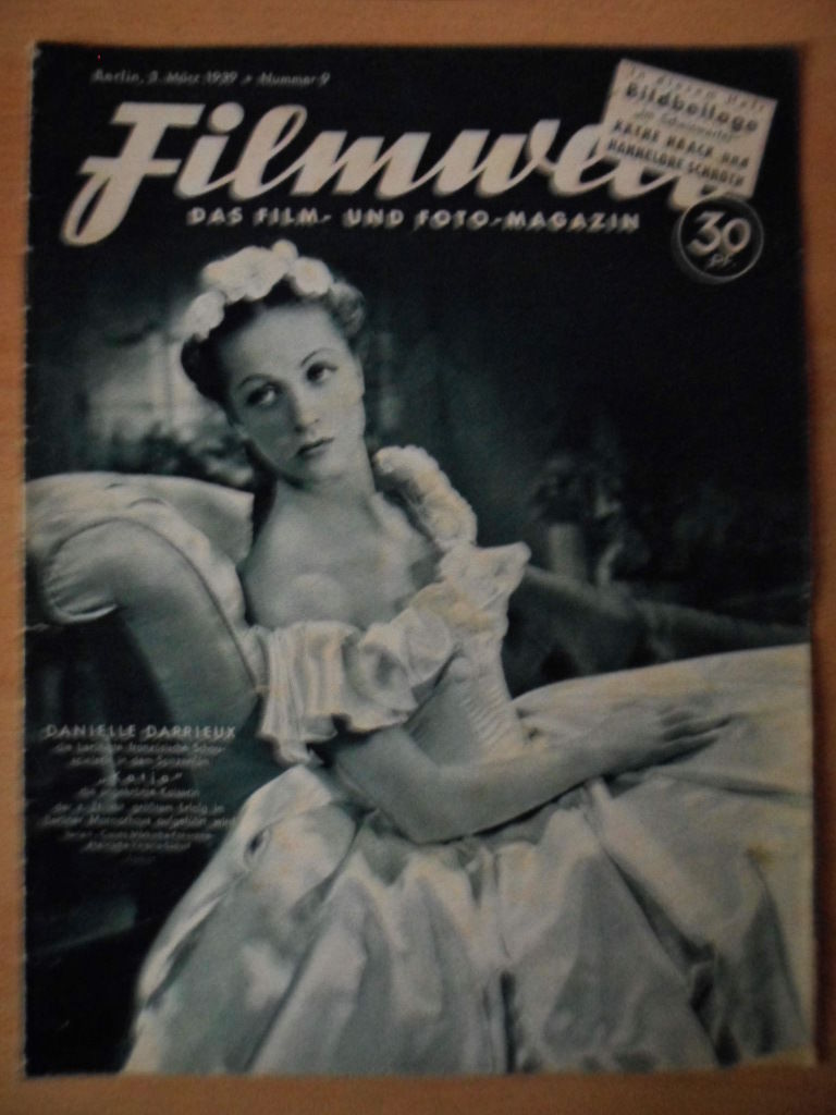 FILMWELT magazine side cover Issue 9 3 March 1939