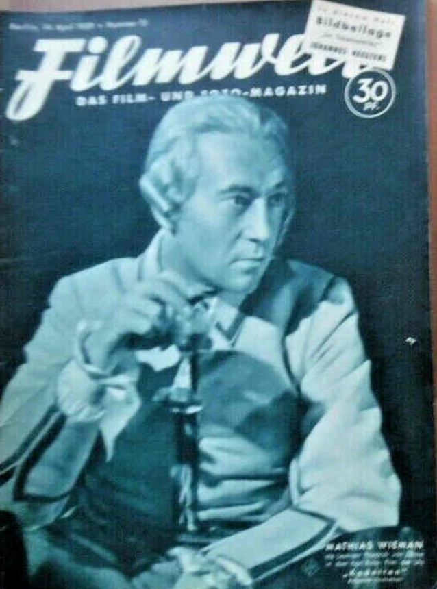 FILMWELT magazine side cover Issue 15 14 April 1939