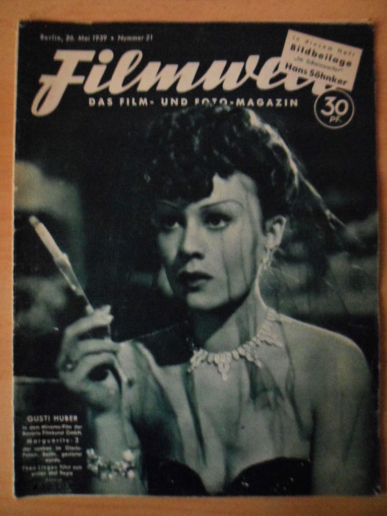 FILMWELT magazine side cover Issue 21 26 May 1939