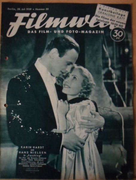 FILMWELT magazine side cover Issue 30 28 July 1939