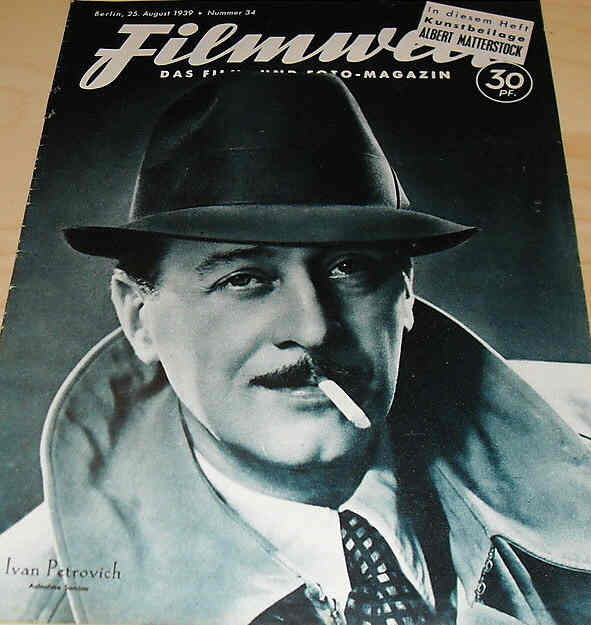 FILMWELT magazine side cover Issue 34 25 August 1939