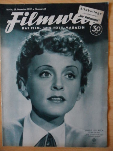 FILMWELT magazine side cover Issue 52 29 December 1939