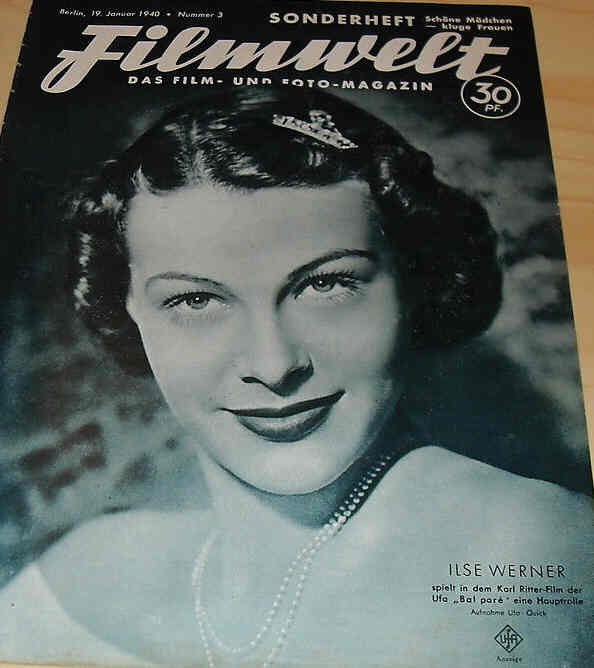 FILMWELT magazine side cover Issue 3 19 January 1940