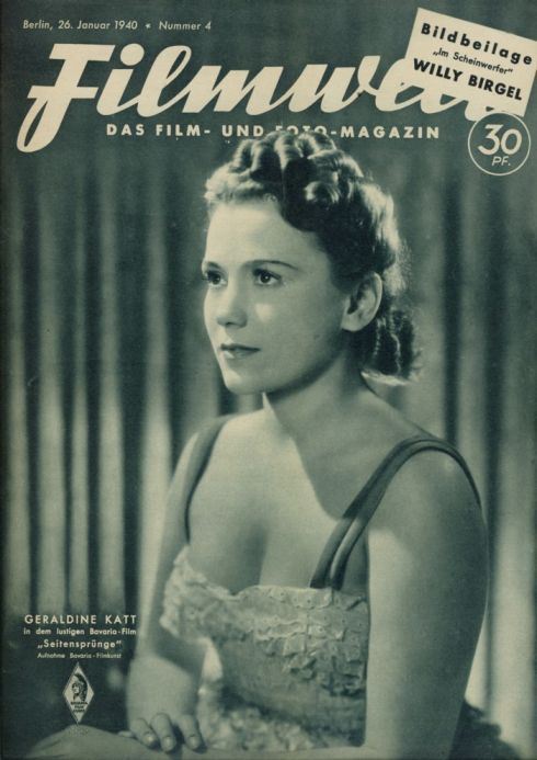 FILMWELT magazine side cover Issue 4 26 January 1940