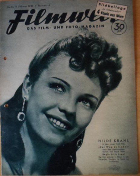 FILMWELT magazine side cover Issue 6 9 February 1940