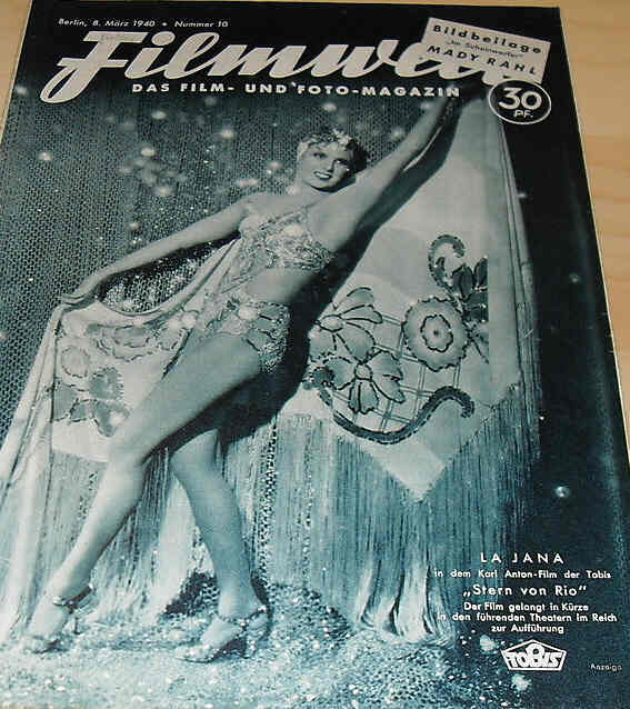 FILMWELT magazine side cover Issue 10 8 March 1940