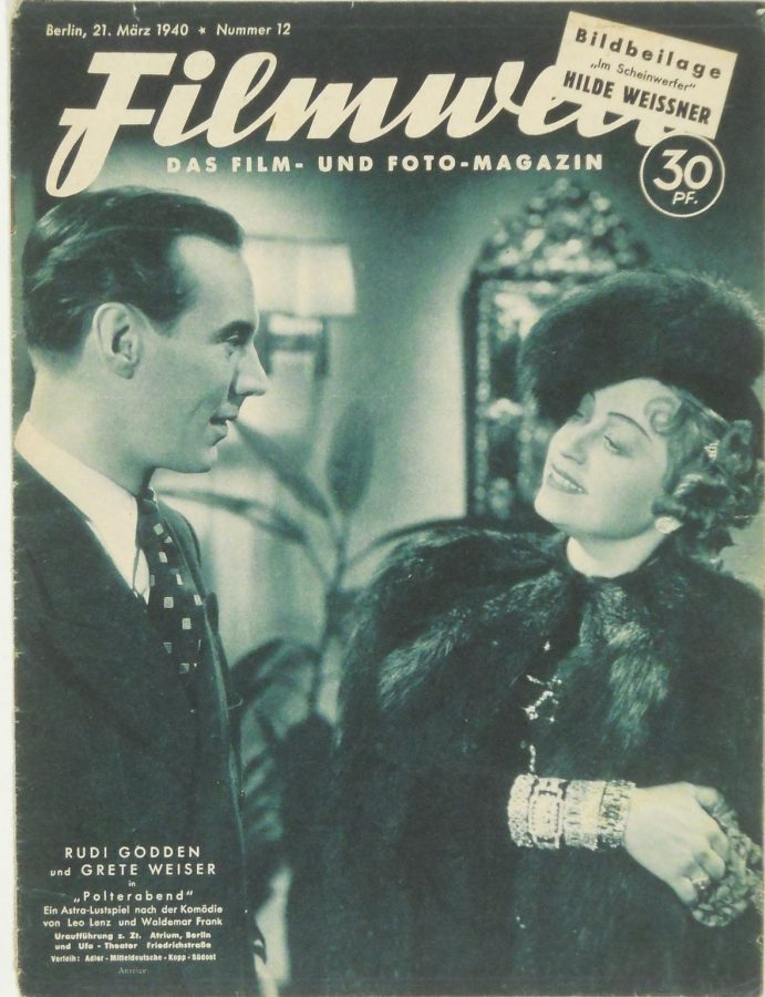 FILMWELT magazine side cover Issue 12 21 March 1940