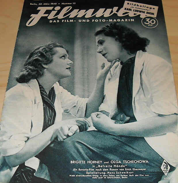 FILMWELT magazine side cover Issue 13 29 March 1940
