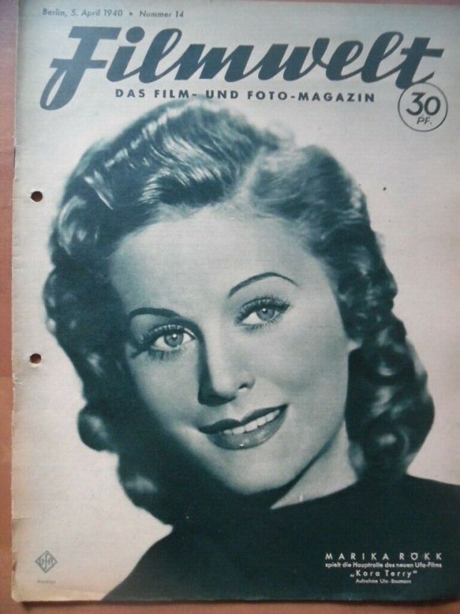 FILMWELT magazine side cover Issue 14 5 April 1940