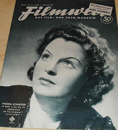 FILMWELT magazine side cover Issue 24 14 June 1940